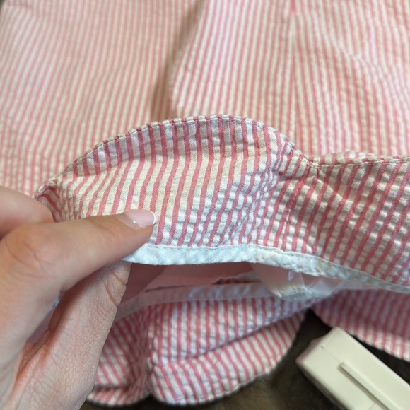 Vineyard Vines Scalloped Edge Seersucker Skirt - pink - Picture 8 of 10